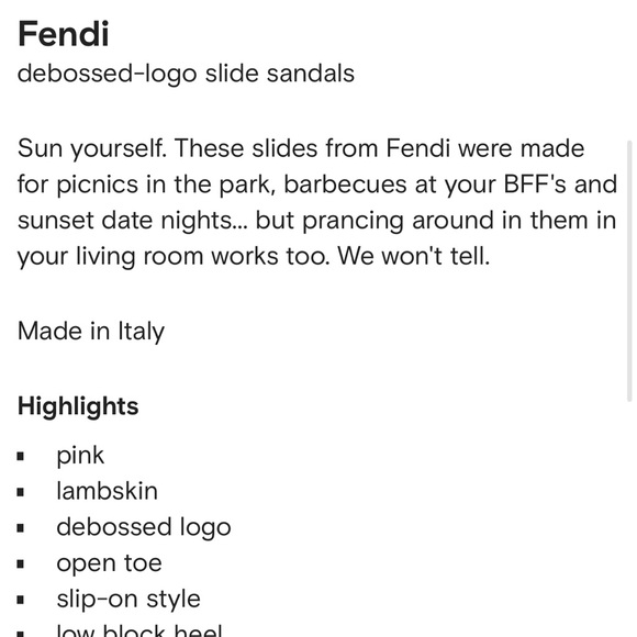 Fendi debossed-logo slide sandals- size- 39 sold out everywhere - Picture 13 of 14